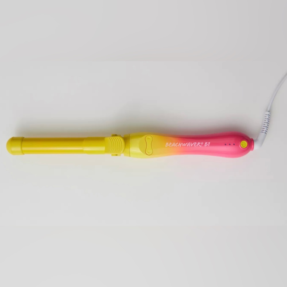 BEACHWAVER NEW B1 rotating curling iron. Limited edition neon Malibu Sunrise.